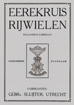 818408 Afbeelding van een advertentie voor Eerekruis fietsen van de Rijwielfabrikanten Gebr. Sluijter (Bemuurde Weerd ...